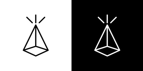 Prism icon symbol concept for graphic design, Website, UI. Svg