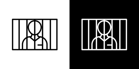 Prisoner icon symbol concept for graphic design, Website, UI. Svg