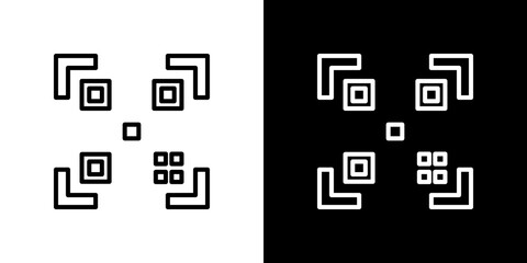 Qrcode icon symbol concept for graphic design, Website, UI. Svg