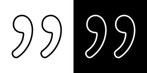 Quote right icon symbol concept for graphic design, Website, UI. Svg