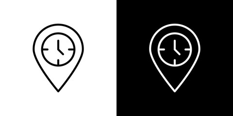 Real time location icon symbol concept for graphic design, Website, UI. Svg