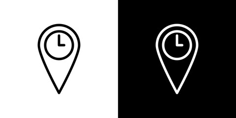 Real time location icon symbol concept for graphic design, Website, UI. Svg