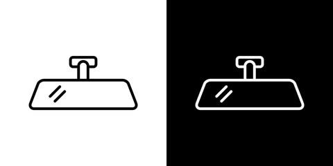 Rear mirror icon symbol concept for graphic design, Website, UI. Svg
