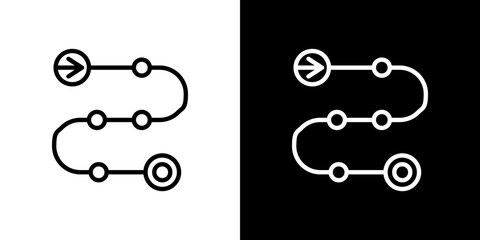 Roadmap icon symbol concept for graphic design, Website, UI. Svg