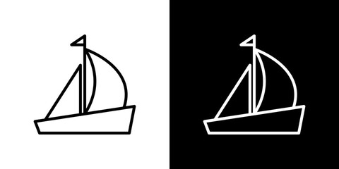 Sailboat icon symbol concept for graphic design, Website, UI. Svg