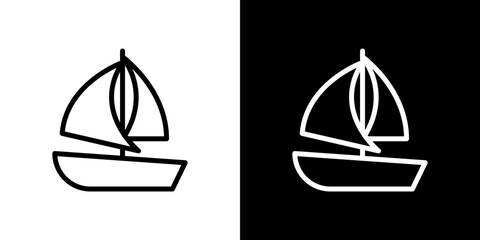 Sailboat icon symbol concept for graphic design, Website, UI. Svg