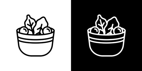 Salad icon symbol concept for graphic design, Website, UI. Svg
