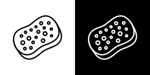 Shower sponge ball icon symbol concept for graphic design, Website, UI. Svg