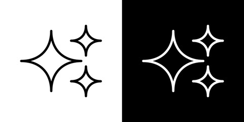 Sparkles icon symbol concept for graphic design, Website, UI. Svg