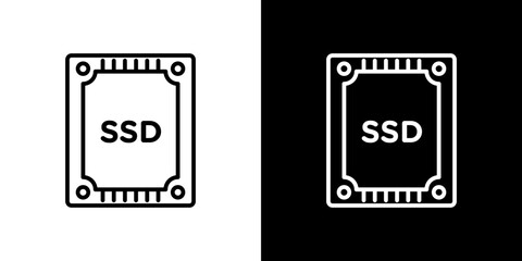 SSD drive icon symbol concept for graphic design, Website, UI. Svg