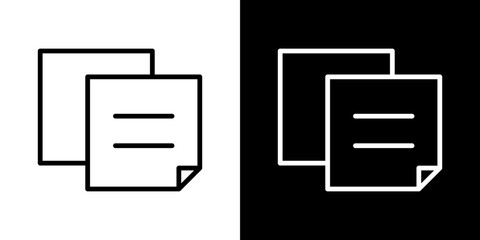 Sticky note icon symbol concept for graphic design, Website, UI. Svg