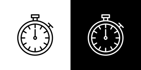 Stop watch icon symbol concept for graphic design, Website, UI. Svg