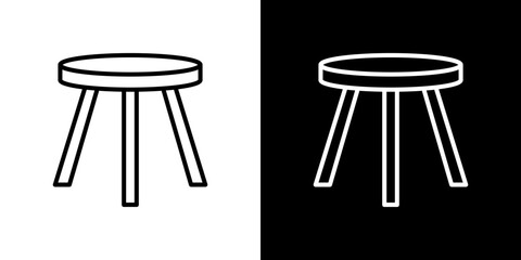 Stool icon symbol concept for graphic design, Website, UI. Svg