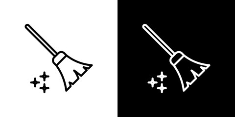 Sweeping icon symbol concept for graphic design, Website, UI. Svg