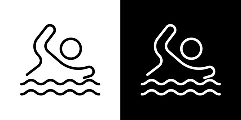 Swimmer icon symbol concept for graphic design, Website, UI. Svg