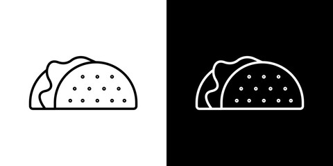 Taco icon symbol concept for graphic design, Website, UI. Svg