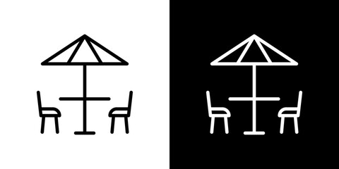 Terrace icon symbol concept for graphic design, Website, UI. Svg