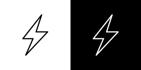 Thunder bolt icon symbol concept for graphic design, Website, UI. Svg