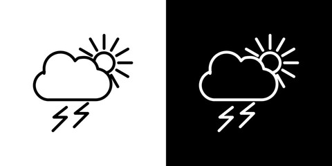 Thunderstorm icon symbol concept for graphic design, Website, UI. Svg