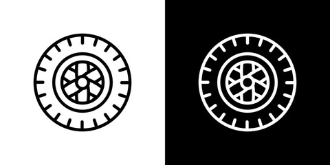 Tire icon symbol concept for graphic design, Website, UI. Svg