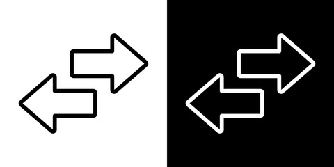 Transfer arrows icon symbol concept for graphic design, Website, UI. Svg