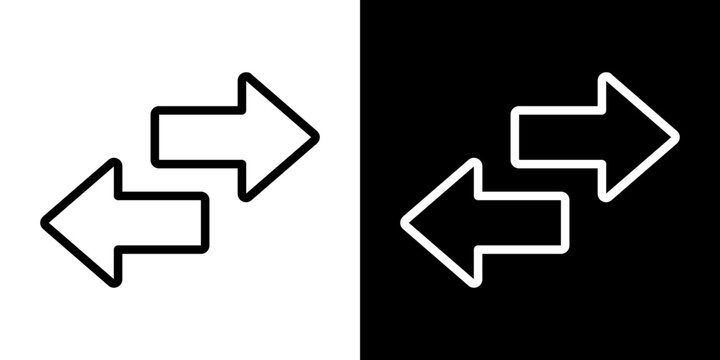 Transfer arrows icon symbol concept for graphic design, Website, UI. Svg