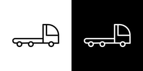 Truck container empty icon symbol concept for graphic design, Website, UI. Svg