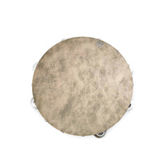 Wooden Tambourine Isolated on Transparent Background