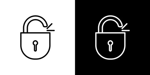 Unlock icon symbol concept for graphic design, Website, UI. Svg
