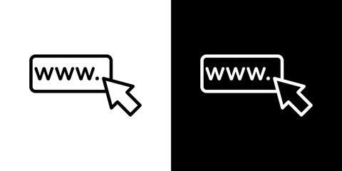 Url icon symbol concept for graphic design, Website, UI. Svg