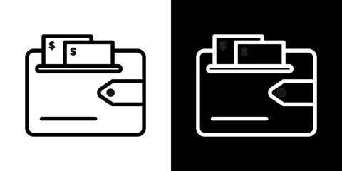 Wallet icon symbol concept for graphic design, Website, UI. Svg