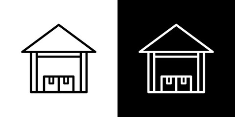 Warehouse icon symbol concept for graphic design, Website, UI. Svg