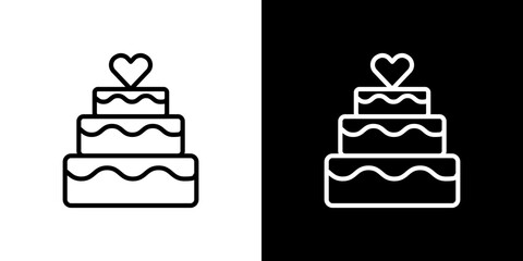 Wedding cake icon symbol concept for graphic design, Website, UI. Svg