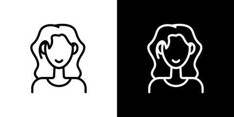 Woman icon symbol concept for graphic design, Website, UI. Svg