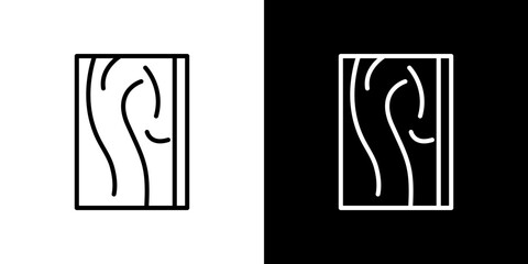 Wood board icon symbol concept for graphic design, Website, UI. Svg