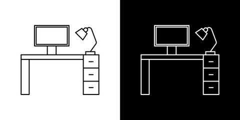 Workplace icon symbol concept for graphic design, Website, UI. Svg