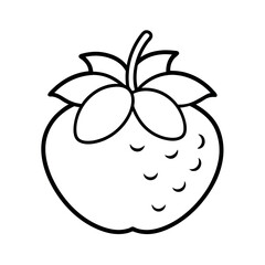 Berry Fruit Minimal Line Art