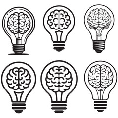  light bulb vector silhouette 