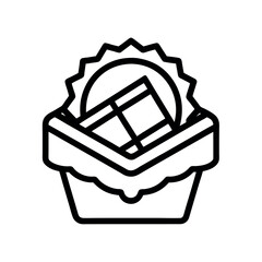 Chocolate Bar Opened Line Drawing
