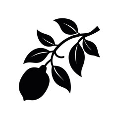 Lemon Branch Vintage Silhouette Art