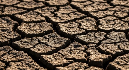 Cracked earth texture highlighting drought and climate change impact
