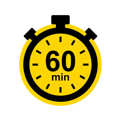 60 minute timer. Stopwatch icon