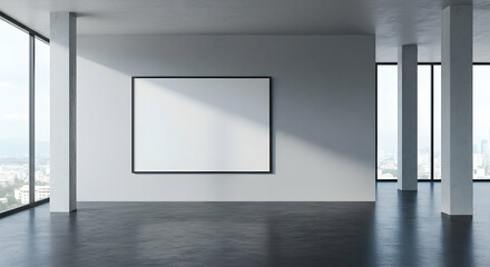 Modern minimalist office mockup design with blank canvas for your branding and advertisement