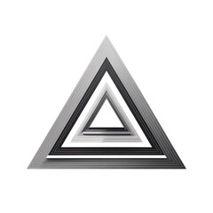 Mesmerizing tunnel effect of nested triangles a geometric illusion into a on transparent background