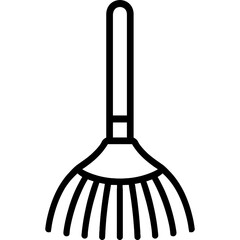 Minimalist rake icon design