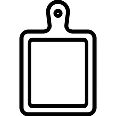 Obraz premium Minimalist cutting board icon outline