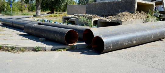 repair and replacement of city and underground communications. heating and water supply. old metal...