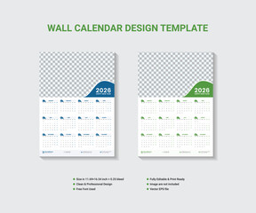 Wall Calendar Design Template 
