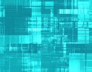 Fototapeta premium Abstract teal and light blue squares and lines