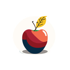 red apple on a white background